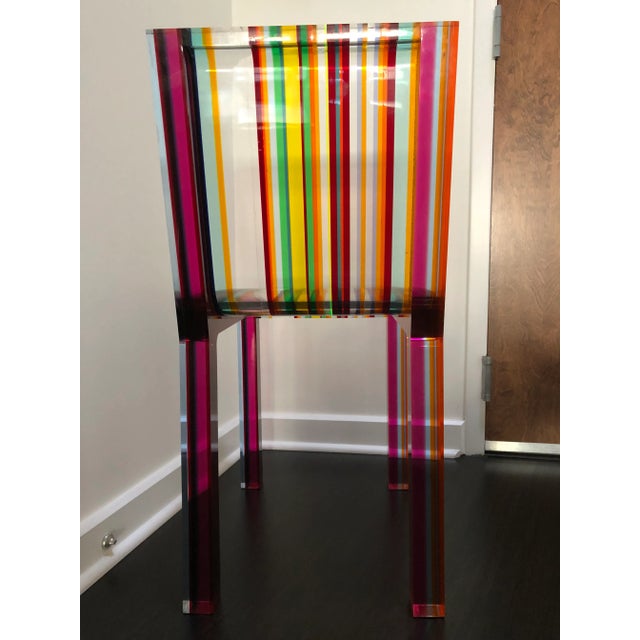 2000 - 2009 Patrick Norguet Rainbow Acrylic Side Chair For Sale - Image 5 of 12