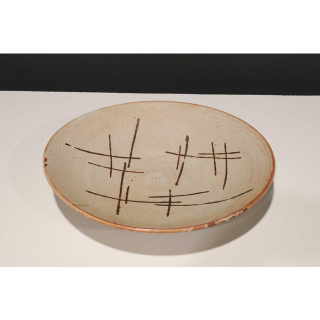 Mid 20th Century Mid 20th Century Mid-Century Modern Warren MacKenzie Monumental Ceramic Platter For Sale - Image 5 of 10