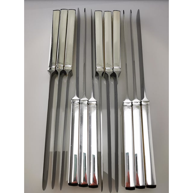 Silver Minerva Dessert Knives by V. Bizouard for Tetard, 1920s, Set of 9 For Sale - Image 6 of 12