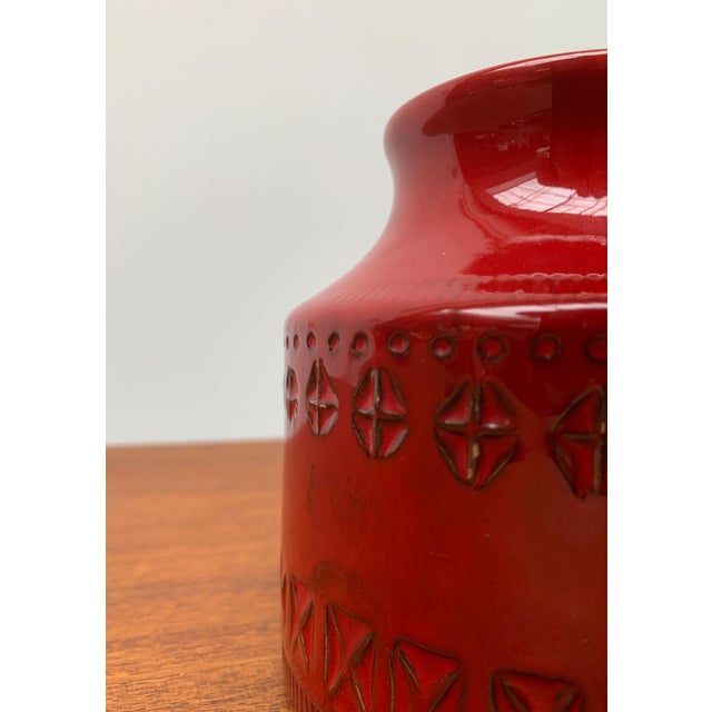 Mid-Century Italian Red Pottery Vase by Aldo Londi for Bitossi, 1960s For Sale - Image 13 of 18