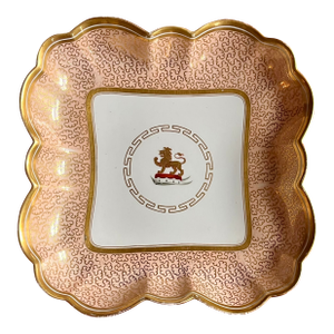 Antique Early 19th Century Worcester Barr Flight & Barr Porcelain Armorial Square Serving Dish