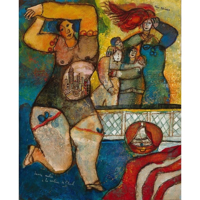 Expressionism 1970s La Malle Volante, Theo Tobiasse For Sale - Image 3 of 11