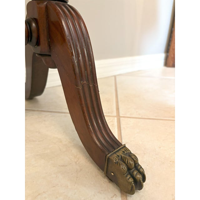 Vintage English Regency Drop Leaf Mahogany Console/ Sofa Table For Sale - Image 12 of 12