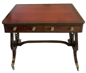 Antique Regency Mahogany Free Standing Writing Desk, 1830s