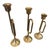 MCM Vintage Brass Bugle Trumpet Shaped Stacked Candlestick Holders- Set of 3 For Sale - Image 4 of 8