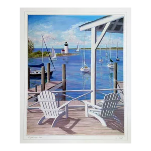 Early 21st Century "Lighthouse View" Poster by Carol Saxe