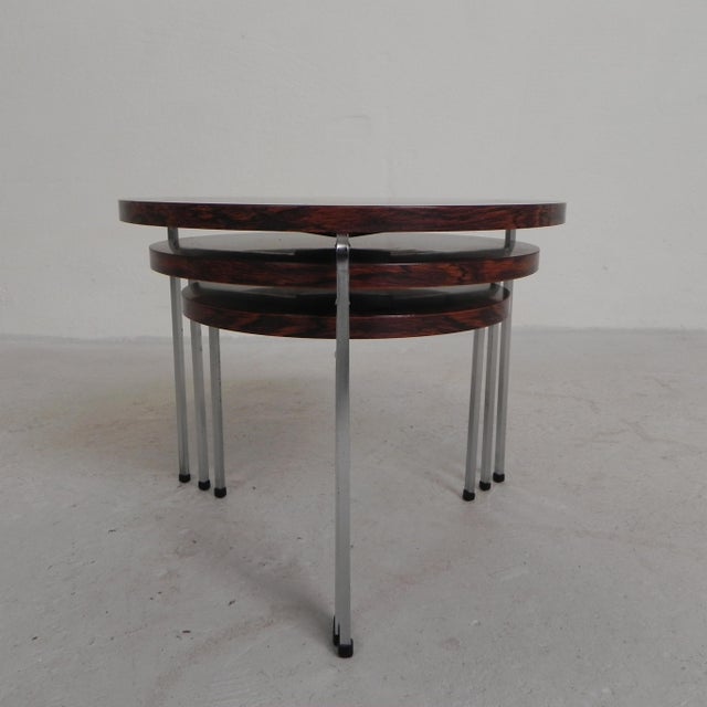 Metal Nesting Tables from Vaza Roden, 1960s, Set of 3 For Sale - Image 7 of 18