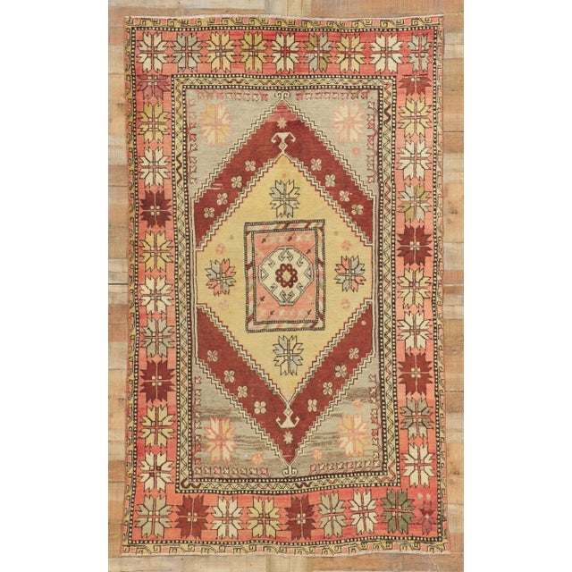 Vintage Turkish Oushak Rug - 04'08 X 07'10 For Sale - Image 9 of 11