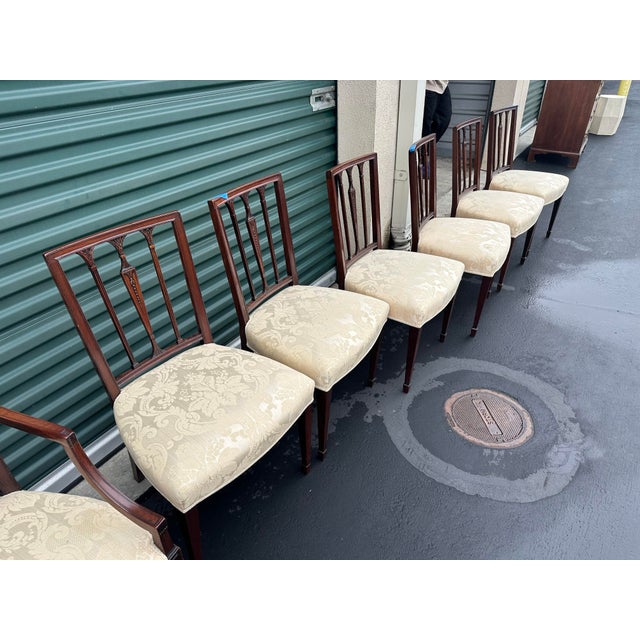 18th Century 18th Century Hepplewhite Mahogany Dining Chairs- Set of 8 For Sale - Image 5 of 12