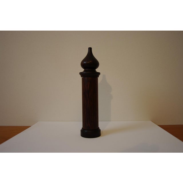 Brown Sculptural Pepper Mill in Wenge Wood by Laurids Lonborg, 1960 For Sale - Image 8 of 8