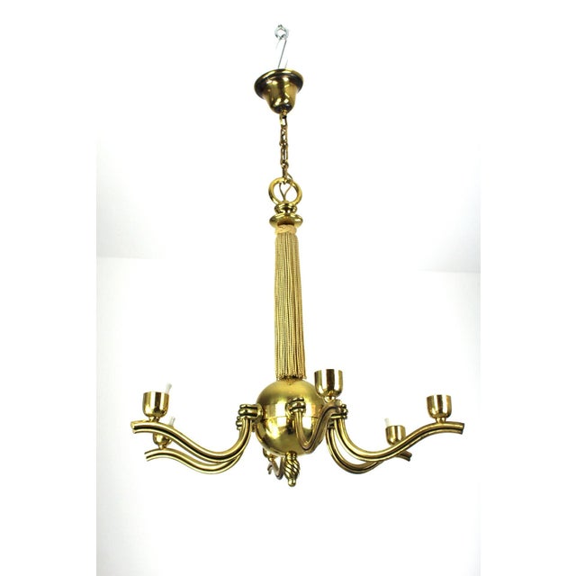 Mid-Century Modern Vintage Austrian Chandelier attributed to Hugo Gorge for Eduard Schmelz, 1930s For Sale - Image 3 of 15