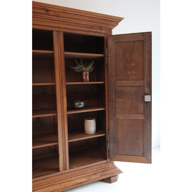 Tan Antique Provincial Oak Cabinet with Inlays, 1800s For Sale - Image 8 of 18