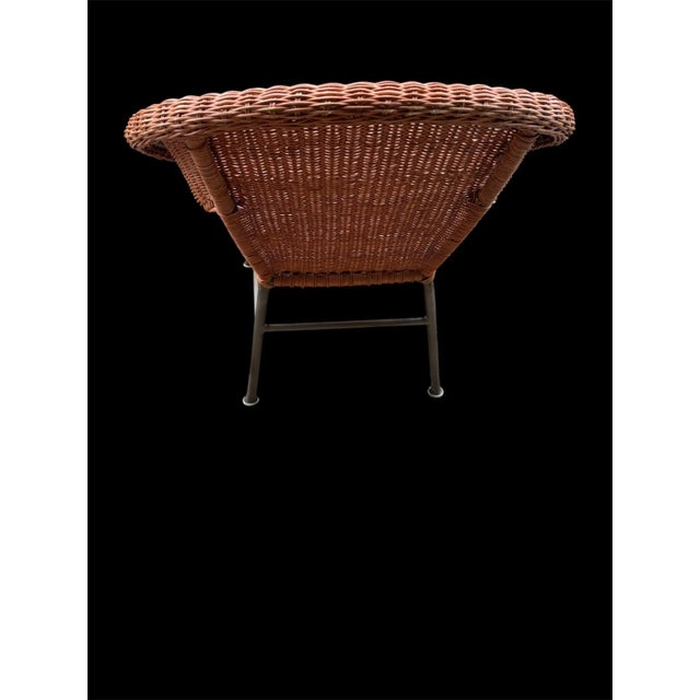 Vintage Rattan Hoop Chair Boho McM Wicker For Sale - Image 9 of 9