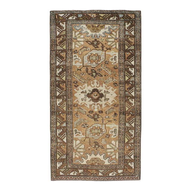 Galerie Shabab Collection Mid-20th Century Persian Malayer Throw Rug For Sale