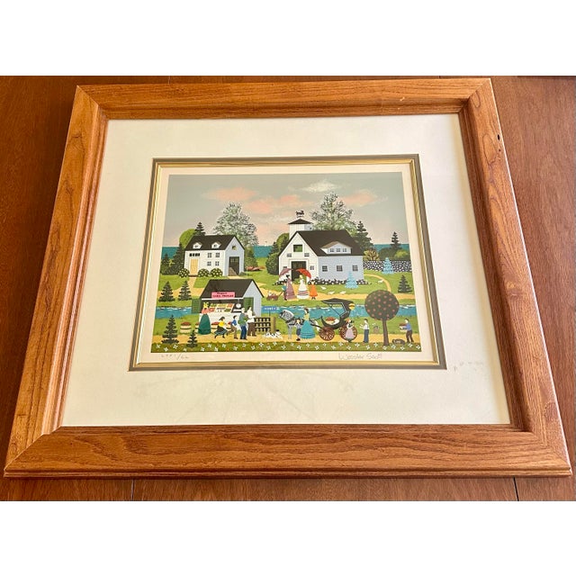 Artist: Jane Wooster Scott Title: SUMMER HARVEST Size: 11.2" x 14" (But is framed, in addition to artwork) Edition:...