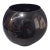 20th C. Mid-Century-Modern Dark Amethyst Almost Black Art Glass Rose Bowl Vase For Sale