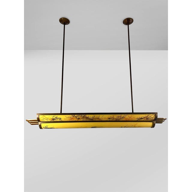 Large Vintage French Pendant Lamp, 1950s For Sale - Image 3 of 7