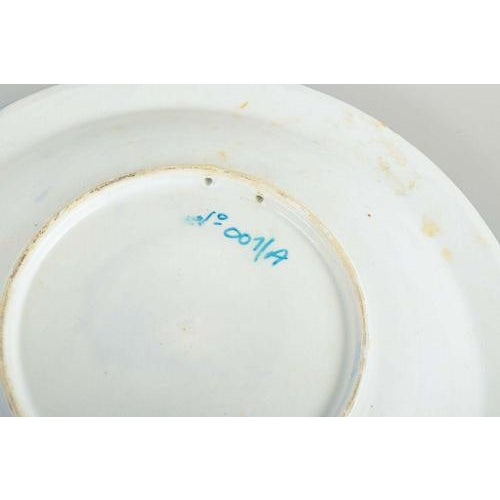 Italian Studio Pottery Faience Dish with Geometric and Floral Pattern, 1960s For Sale - Image 4 of 5