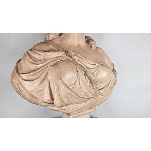 19th Century Terracotta Bust of Madame du Barry For Sale - Image 6 of 9