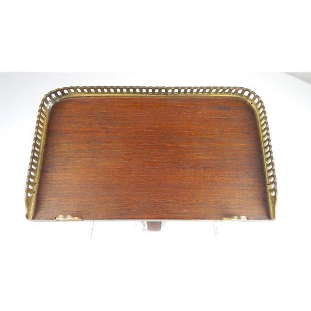 Early 20th Century Mahogany and Brass Scroll Bracket For Sale - Image 11 of 12