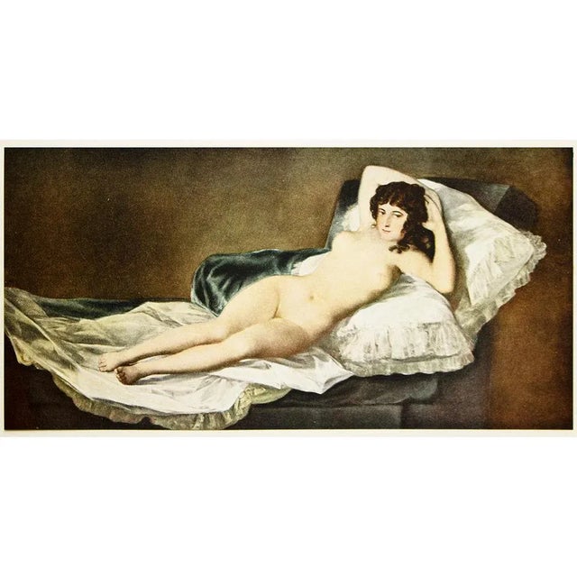 Paper 1954 After Goya "The Maja Nude", Vintage First Edition Full-Color Print For Sale - Image 7 of 8