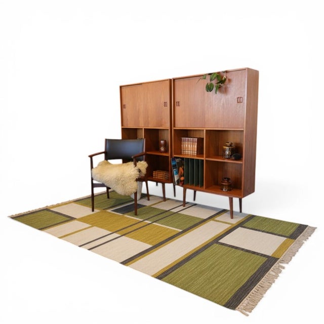 Brown Danish High Bookcase in Teak with LP Storage, 1960s For Sale - Image 8 of 16