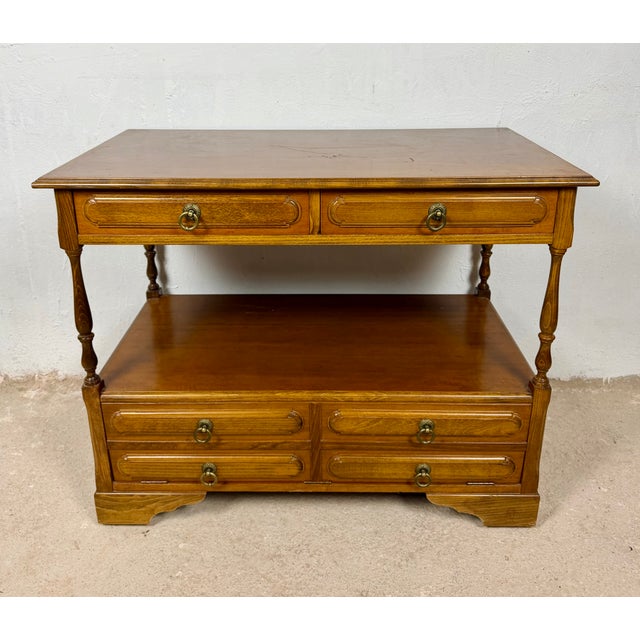 Spanish Sideboard with Shelves and Six Drawers, 1980s For Sale - Image 3 of 14