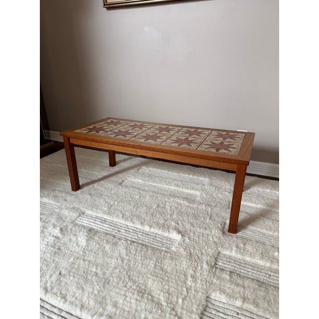 Mid-Century Modern Mid-Century Modern 1960s Teak and Ceramic Tile Top Coffee Table For Sale - Image 3 of 12