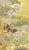 A luxurious hand painted gold leaf wallpaper featuring an elegant oriental scene of blooming lotus flowers, graceful...