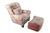 Vintage Pearson Furniture club / lounge / arm chair and ottoman / footrest / stool featuring a floral acanthus design....