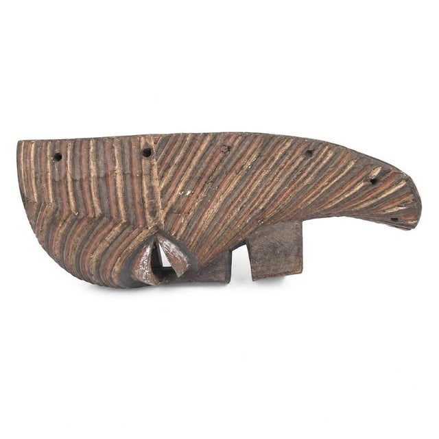 Brown Songye Kifwebe Mask, Democratic Republic of Congo For Sale - Image 8 of 9