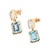 14k Yellow Gold 17.01ctw Bezel Set Emerald Cut Topaz Drop Dangle Earrings For Sale - Image 4 of 9