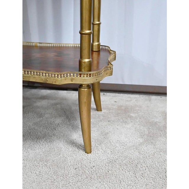 Small Lounge Table in Moucheté Cedar with Painted Decor, 1920s For Sale - Image 10 of 18