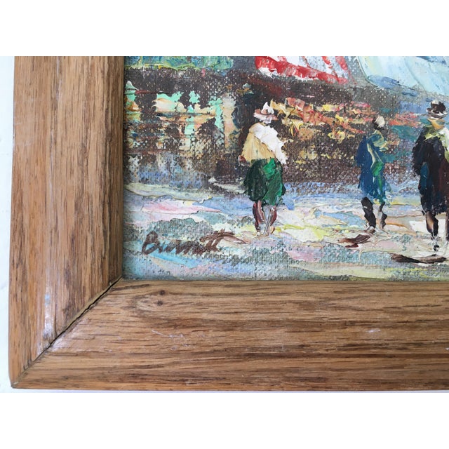 French Caroline Burnett Parisienne Street Scene Painting Oil on Canvas Painting For Sale - Image 3 of 5