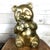 Asian Vintage Mid-Century Brass Panda Bear Eating Bamboo Home Decor Heavy Statue For Sale - Image 3 of 14
