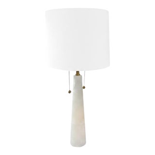 Marble and Brass Table Lamps (Pair) For Sale