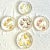 White Mid 20th Century Gump’s Vintage Italian Hand Painted Scalloped Stoneware Fruit Plates- a Set For Sale - Image 8 of 9