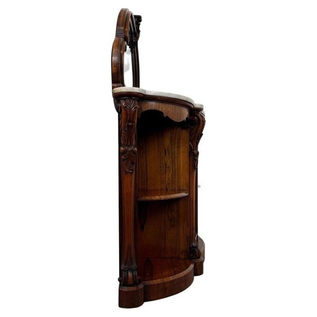 2000 - 2009 Antique English Mahogany Marble-Top Credenza, 1800s For Sale - Image 5 of 13