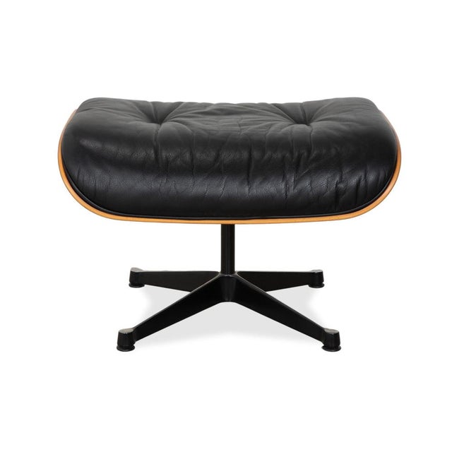 Black Ottoman in Leather by Charles & Ray Eames for Vitra For Sale - Image 8 of 12