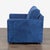 Modern Crate & Barrel Blue Velvet Lounge Chair – Modern and Comfortable For Sale - Image 3 of 8