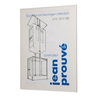 Booijmans Van Beuningen Exhibition Poster by Jean Prouvé, 1981 For Sale