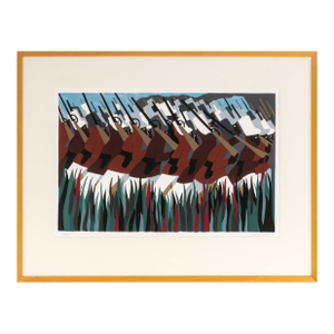 Jacob Lawrence "The March" Screenprint, 1995