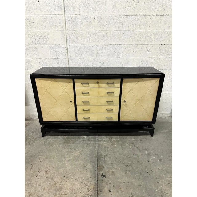 1930s Masterpiece French Art Deco Parchment Sideboards / Buffet 1935s For Sale - Image 5 of 12