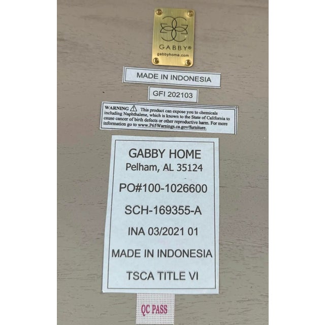 Wood Gabby "Davenport" Cerused Mindi Wood Dining Table on Iron Faux Bamboo Base For Sale - Image 7 of 7