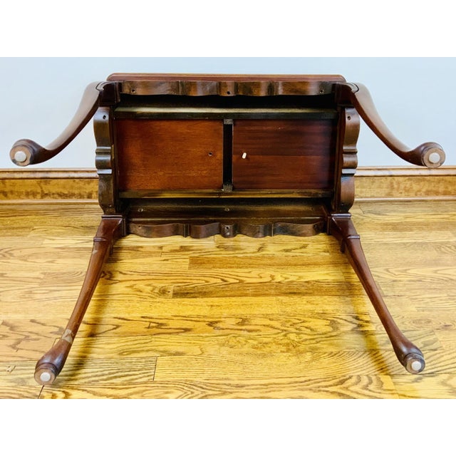 Vintage Queen Anne Style Mahogany Tea Table For Sale - Image 10 of 10