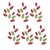 Contemporary Glittered Fabric Holly Spray (Set of 6) For Sale - Image 3 of 3