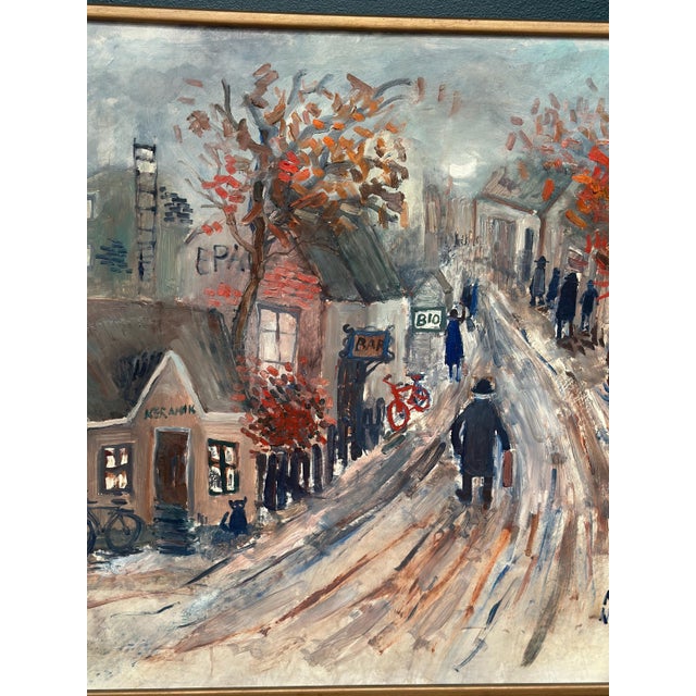 Kai Nielsen, Bygatan, Framed, 1950s, Oil Painting on Panel, Framed For Sale - Image 14 of 18