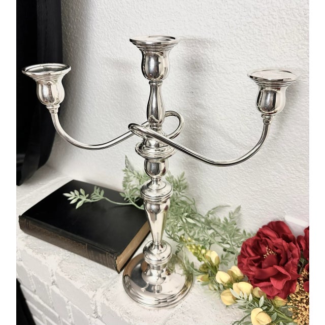 Vintage Sterling Silver Lord Saybrook Twisted Branch Candelabra For Sale - Image 9 of 11