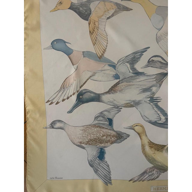 HERMÈS SAUVAGINE en VOL Silk Scarf 1986 Carl de Parcevaux For Sale - Image 12 of 12