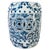 Vintage Blue & White Chinoiserie Porcelain Garden Stool With Double Coin & Floral Medallions For Sale - Image 4 of 7